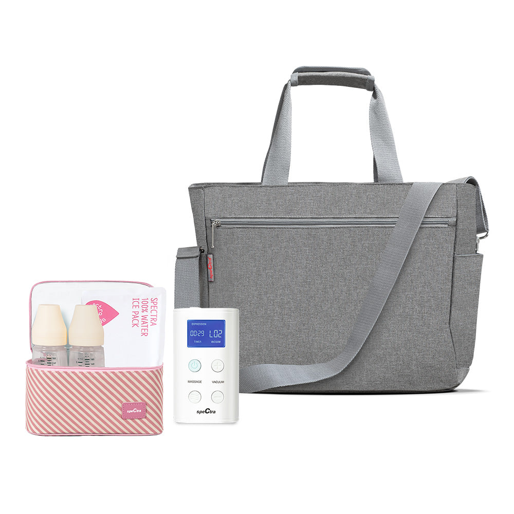 9 Plus Portable Pump Bundle – Tote & Pink Cooler