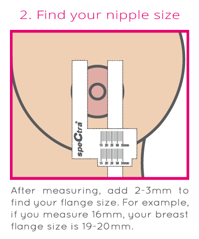 Measuring nipple for flange size 